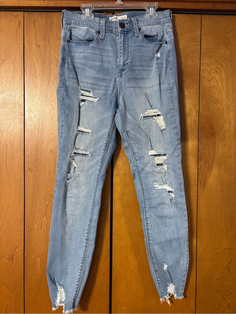 Mudd Light Blue Distressed Skinny Jeans